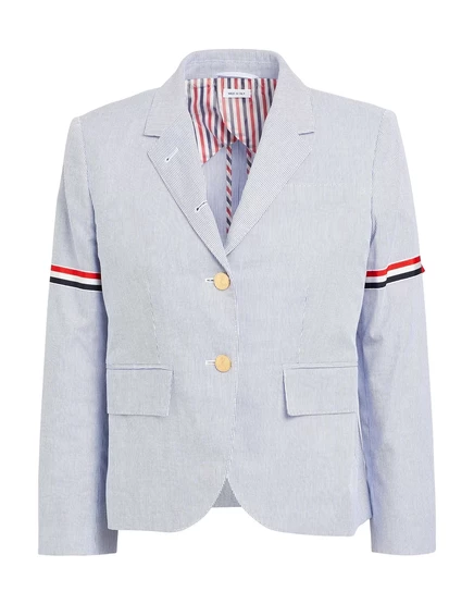 Женский пиджак Thom Browne, хлопок, тёмно-синий