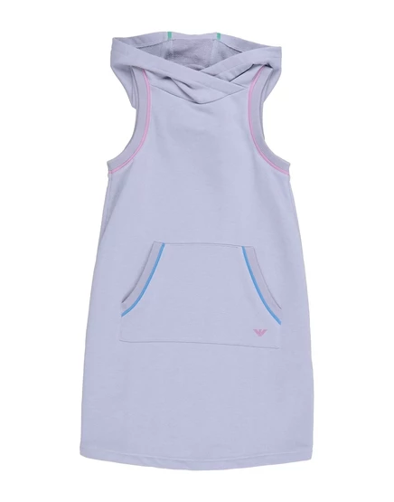 Детское платье Emporio Armani Kids с капюшоном, сиреневое