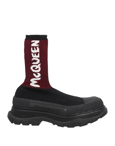 Мужские кроссовки mcqueen текстильные, чёрные