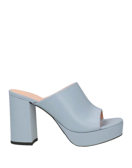 Женские босоножки Pollini Wonderwoman кожаные, голубые