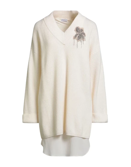Женское платье Brunello Cucinelli PAPERMAG, слоновая кость