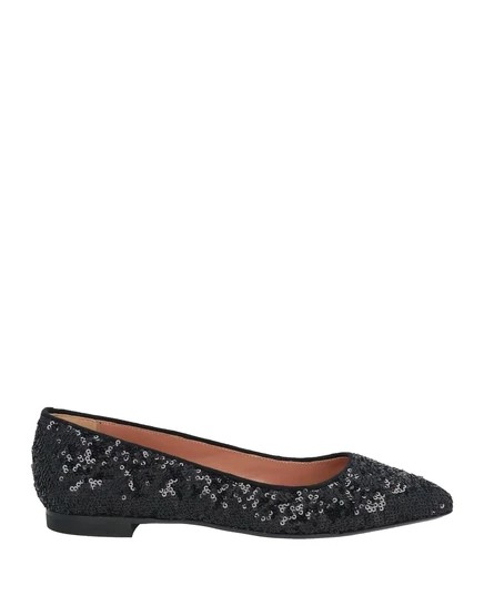 Женские балетки Pollini Papermag с пайетками, черные