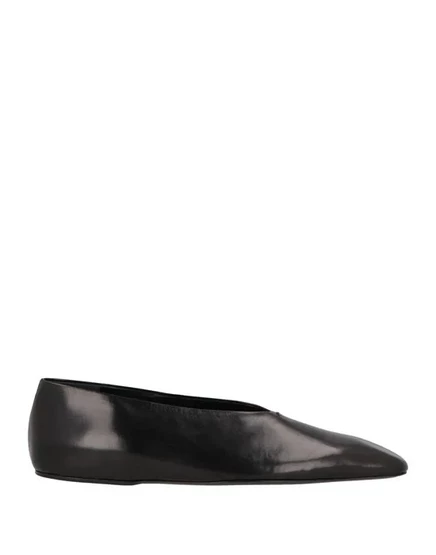 Женские балетки jil sander кожаные, чёрные