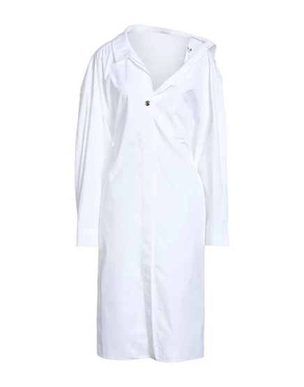 Женское платье-рубашка Jacquemus Midi хлопковое, белое