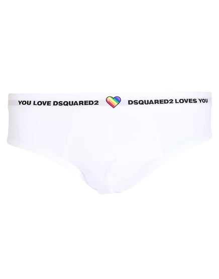 Мужские трусы DSquared2 PAPERMAG, белые