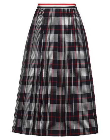 Женская юбка миди Thom Browne Jadr, шерстяная, темно-синяя