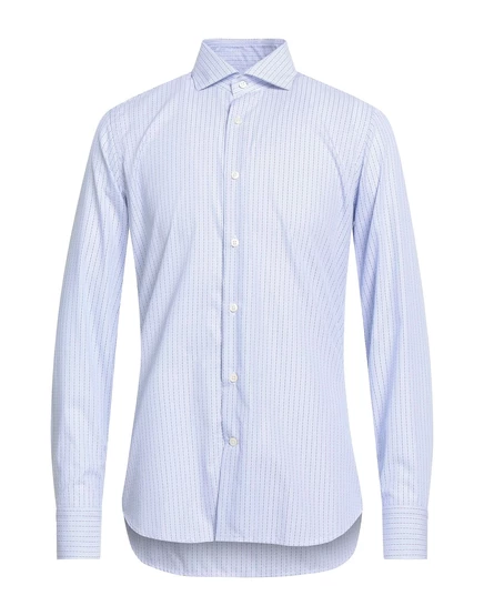 Мужская рубашка Caliban Slim Fit, хлопковая, голубая