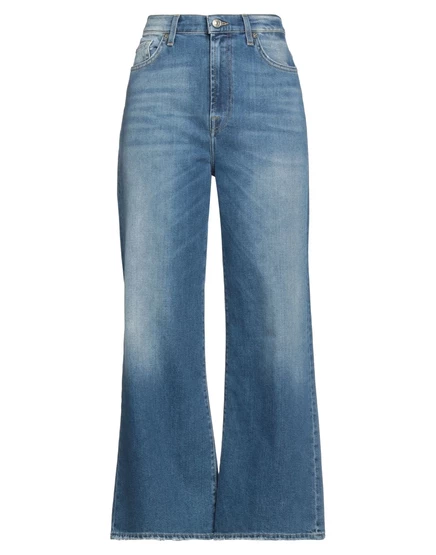 Женские джинсы 7 For All Mankind, широкие, синие