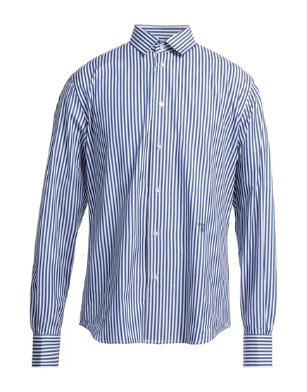 Мужская рубашка Trussardi в полоску, синяя