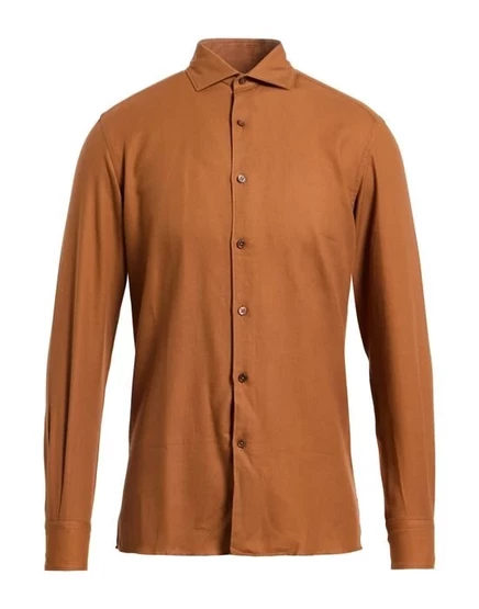 ZEGNA Pубашка верблюжий