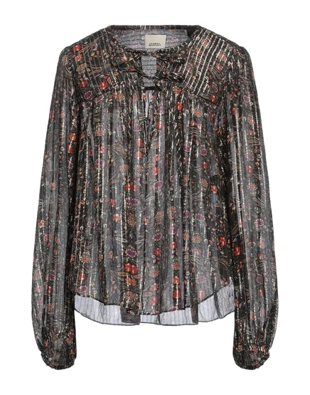 Женский топ Isabel Marant с цветочным принтом, черный