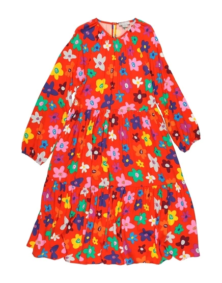 Детское платье Stella McCartney Kids, томатно-красное