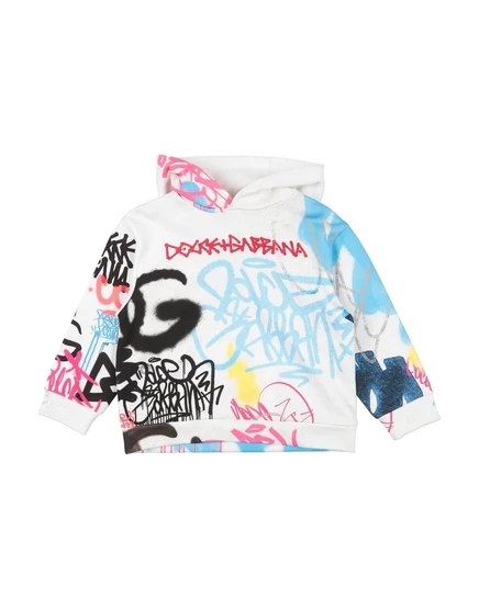 Мужская толстовка dolce & gabbana kids хлопковая, белая