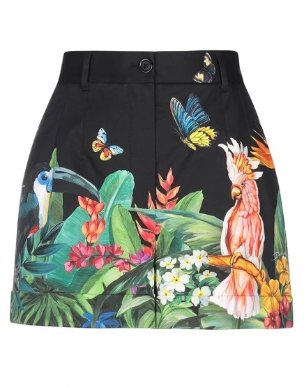 Женские шорты Dolce & Gabbana, твил, чёрные