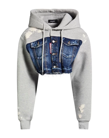 Женская куртка DSquared2 с капюшоном, серая