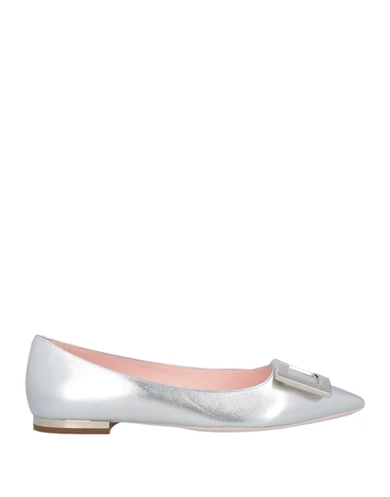 Женские балетки Roger Vivier PAPERMAG, серебристые