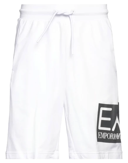 Мужские шорты EA7 Papermag, белые