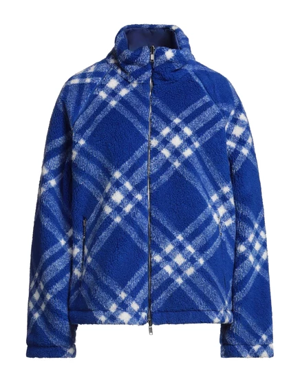 Женская куртка Burberry флисовая, ярко-синяя