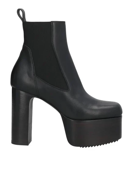 Женские ботинки Rick Owens кожаные на платформе, чёрные