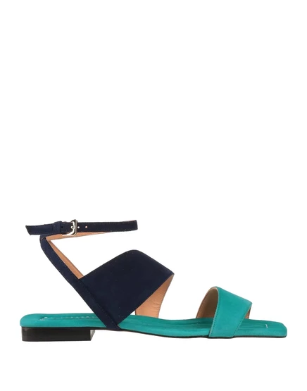 Женские сандалии Pollini PAPERMAG замшевые, бирюзовые