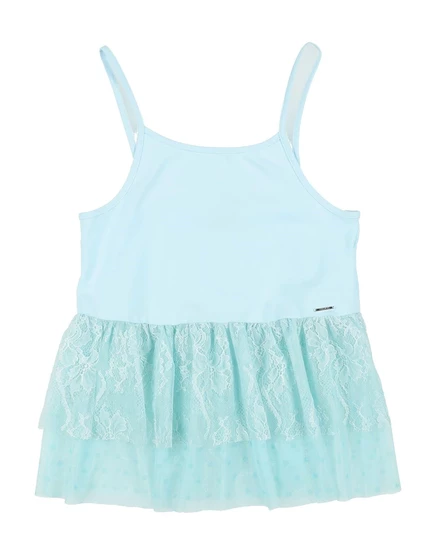Женский топ FRACOMINA MINI JUNIOR с тюлем, небесно-голубой