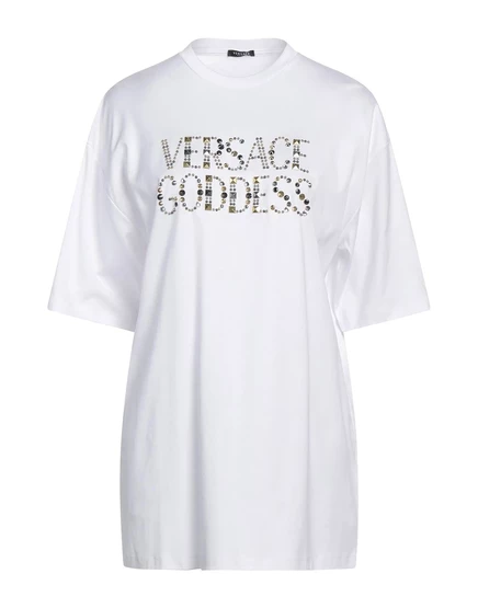 Женская футболка Versace Papermag с логотипом, белая