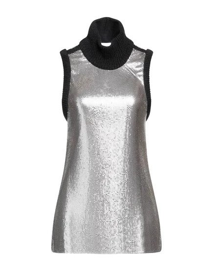 Женский топ Christopher Kane кольчужный, серебристый