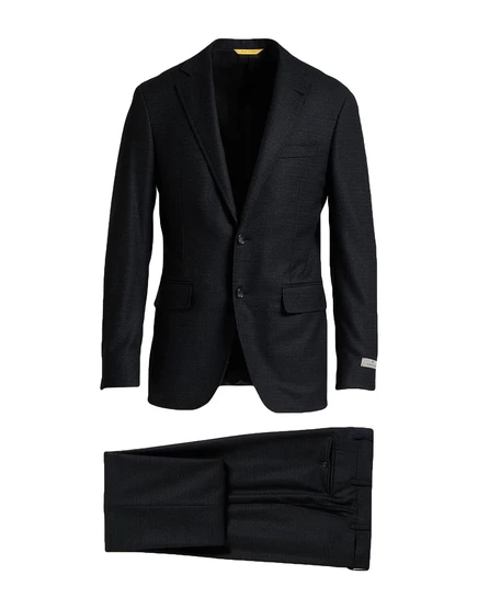 Мужской костюм Canali в клетку, черный