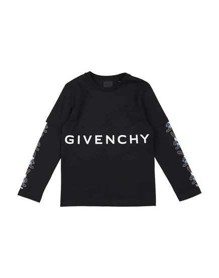 Мужская футболка givenchy kids, из хлопка, чёрная