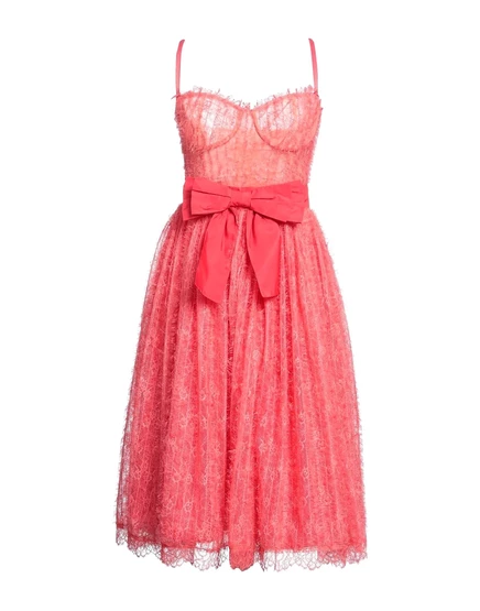Женское платье Elisabetta Franchi Wonderwoman миди, коралловое