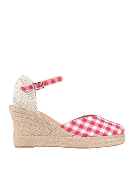 Женские эспадрильи Johnny's Shoes на танкетке, красные