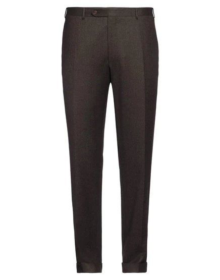 Мужские брюки Canali из фланели, тёмно-коричневые