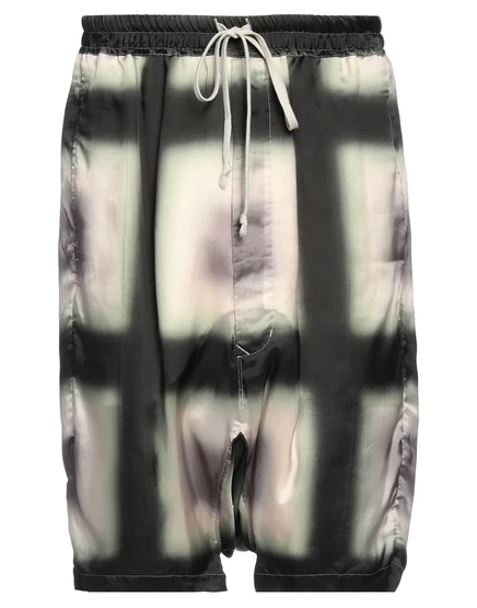 Мужские шорты Rick Owens из купро, темно-зеленые