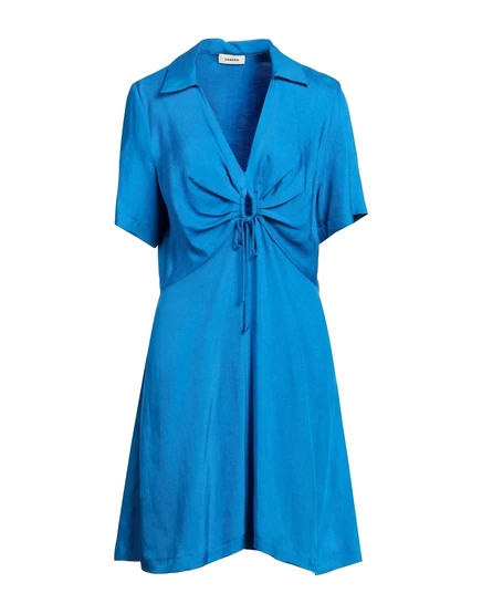 Женское мини-платье Sandro, расклешенное, синее