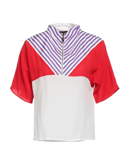 Женский топ Trussardi WONDERWOMAN из шелка, красный