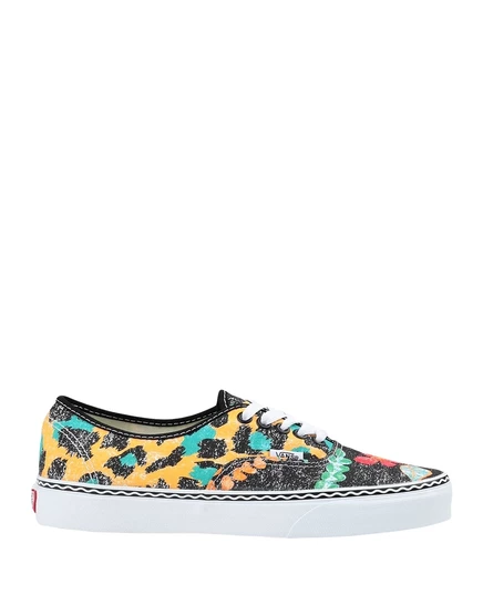 Женские кеды Vans Authentic в цветочный принт, чёрные