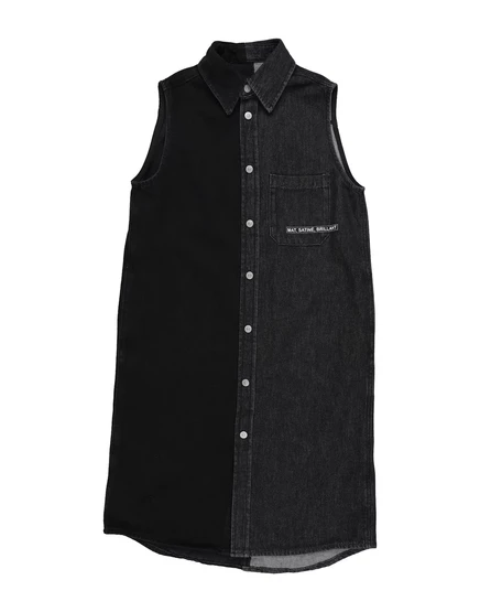 Детское джинсовое платье MM6 Maison Margiela черное