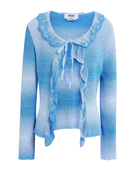 Женский кардиган MSGM Papermag на завязках, лазурный