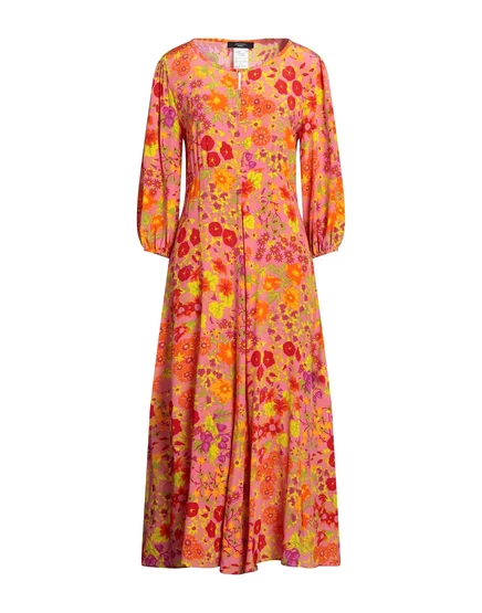 Женское платье Weekend Max Mara шелковое миди, розовое