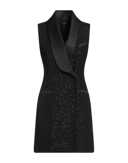 Женское платье-блейзер Max Mara с пайетками, черное