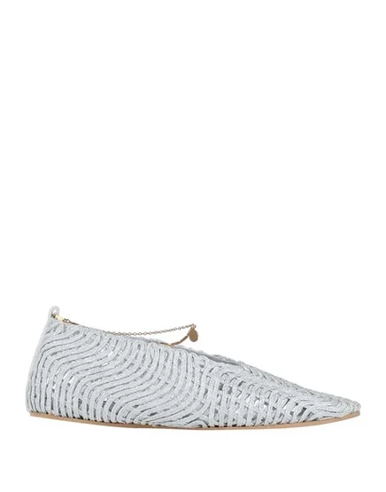 Женские балетки Stella McCartney, серебристые