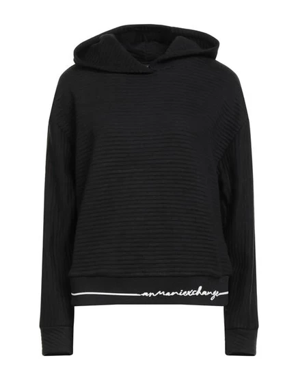 Женское худи Armani Exchange в полоску, черное