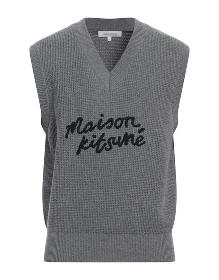 Мужской жилет Maison Kitsuné из шерсти, серый
