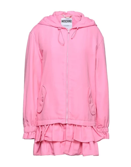 Женское пальто Moschino Ibizen с капюшоном, розовое