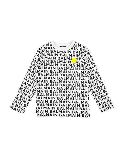Детский свитшот Balmain с логотипом, белый