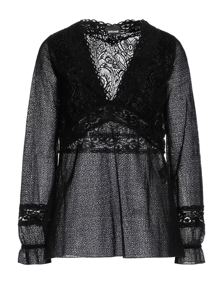 Женский топ Just Cavalli PAPERMAG кружевной, черный