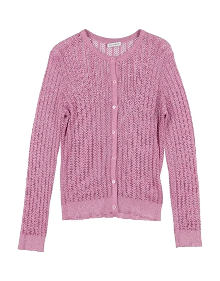 Женский кардиган Dolce & Gabbana JUNIOR металлик, мальва