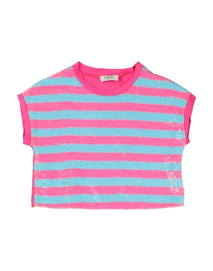 Женский топ PINKO UP Promotion Junior в полоску, фуксия