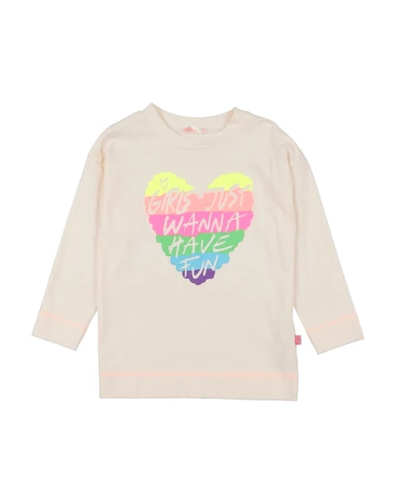 Женская футболка Billieblush JUNIOR из хлопка, светло-кремовая