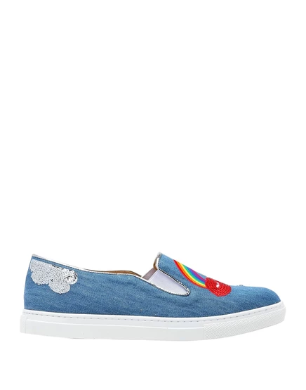 Женские кроссовки Charlotte Olympia Papermag, серо-синие
